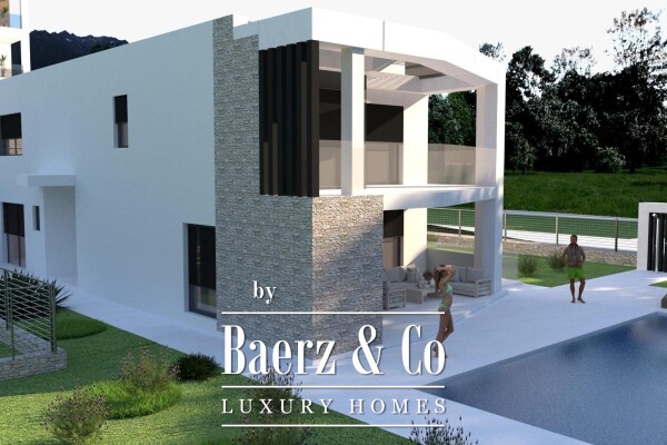 photo 2 Kostrena, a luxury house in a new building with a view of the sea and a swimming pool