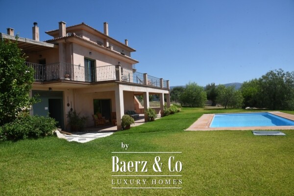 photo 3 Tuscan-Style Villa in Amarynthos with Panoramic Sea & Mountain Views