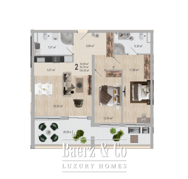 photo 9 Spacious Apartment in Becici with a Sea View in a New Project